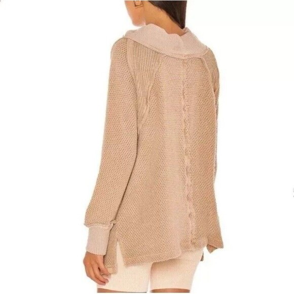 We The Free People Womens Top Size XS Oversized Mock Neck She's a Keeper - Picture 3 of 9